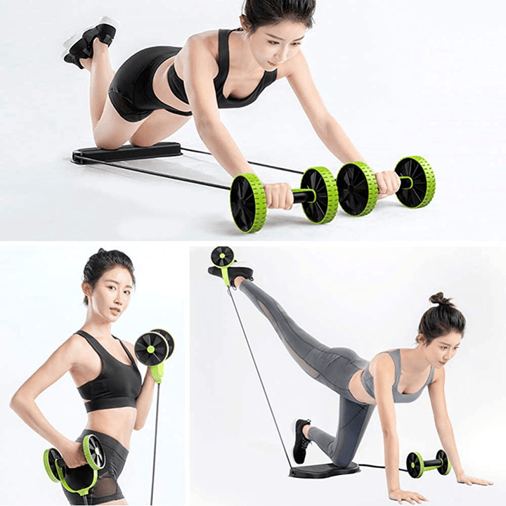 Multi-Function Home Abdominal Wheel Roller Arm Waist Leg Muscle Trainer Fitness Exercise Tools - MRSLM