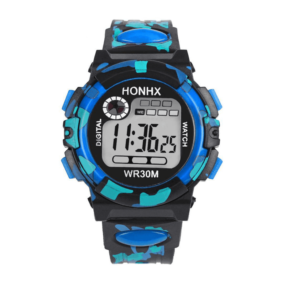 HONHX 62 Fashion Men Watch Luminous Date Week Display Multi-Function Camouflage Sport Digital Watch - MRSLM