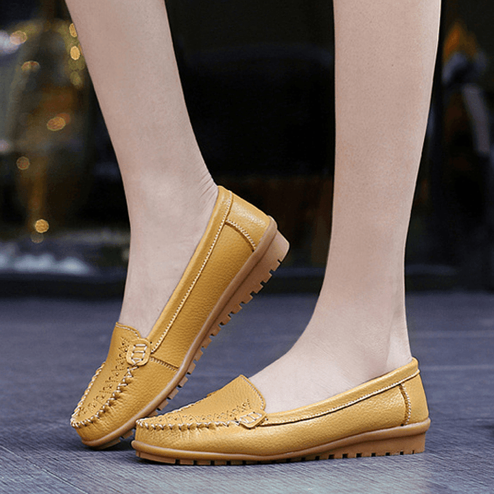 Women Flat Shoes Casual Slip on Outdoor Loafers - MRSLM