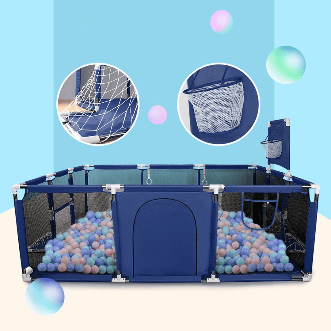 3-In-1 Baby Playpen Safety Barriers Children Swimming Pool Folding Kids Playground Ball Park for 0-6 Years - MRSLM