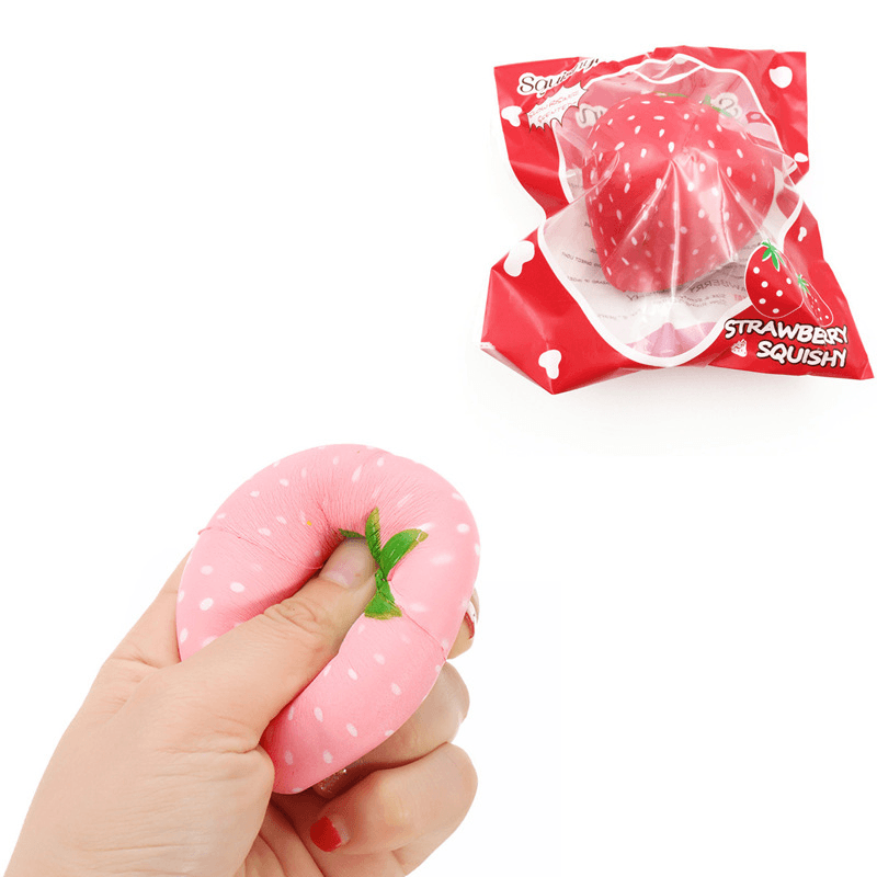 Squishyfun Strawberry Squishy Slow Rising 8CM Squeeze Toy Original Packaging Collection Gift - MRSLM