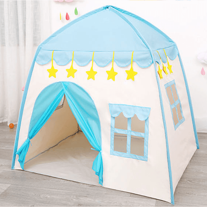 130CM Kids Folding Portable Tent Children Large Play House Girls Pink Princess Castle Child Room Decor Gifts - MRSLM