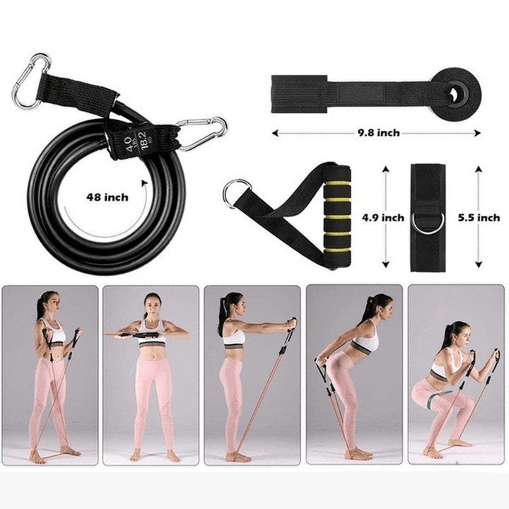 11Pcs/Set 150Lbs Latex Resistance Bands Home Gym Training Exercise Pull Rope Expander Fitness Equipment - MRSLM