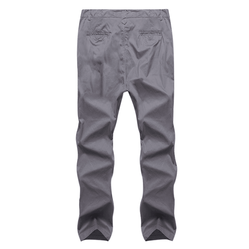Mens Regular Fit Trousers Cargo Chino Business Casual Long Pants Slack plus Size - MRSLM