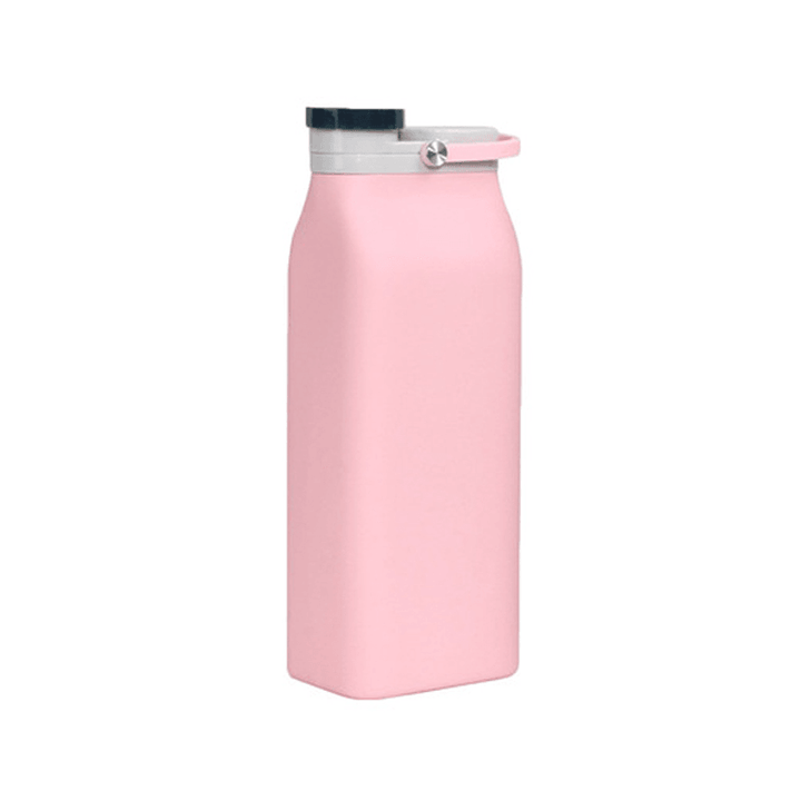 600ML Creative Silicone Foldable Leak-Proof Sport Water Bottle Collapsible Drink Outdoor Travel Travel Kettle Cup Bicycle Water Bottle - MRSLM