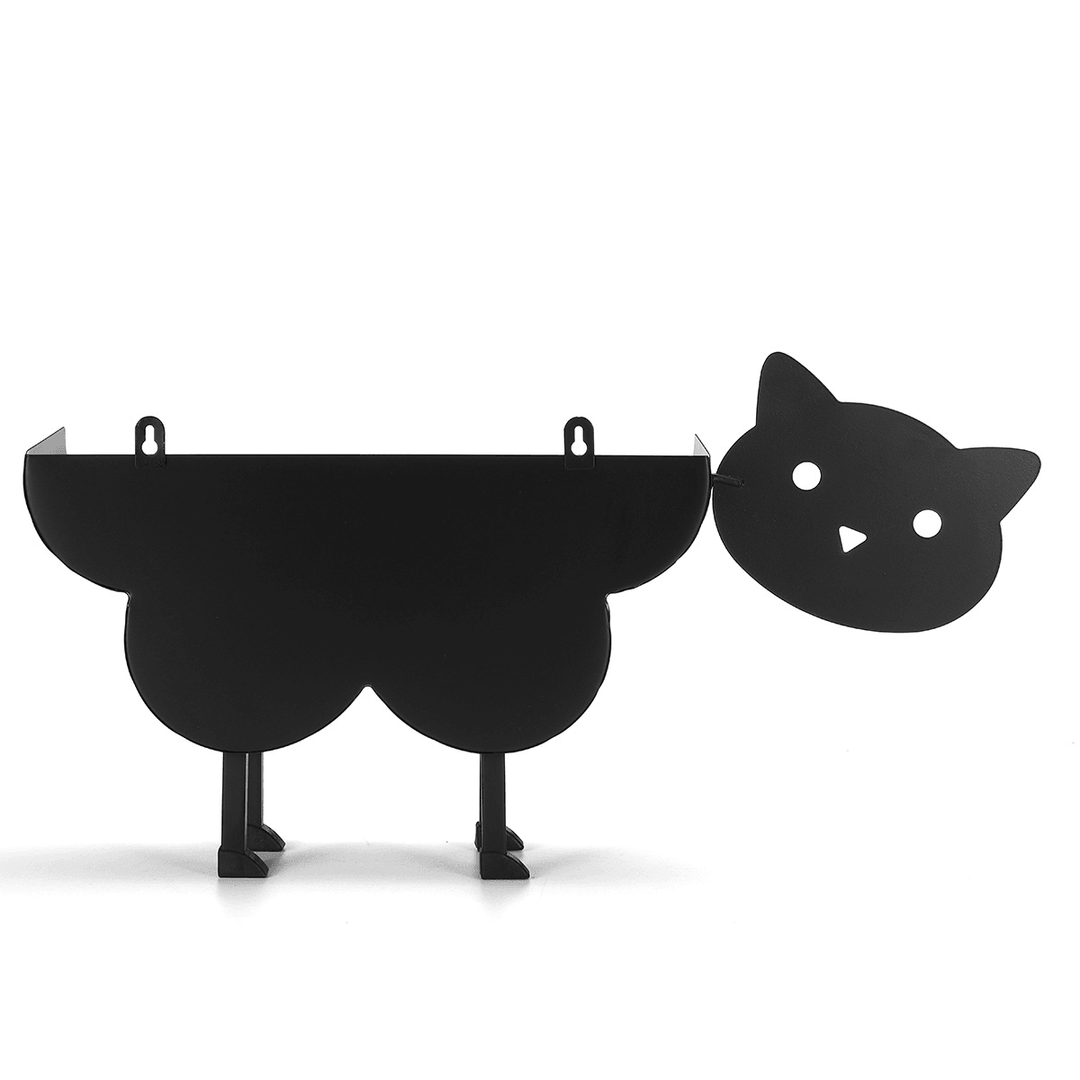 Black Sheep Cat Dog Toilet Roll Holder Bathroom Iron Tissue Roll Storage Stand Toilet Paper Storage Organizer Rack Bathroom Accessories - MRSLM