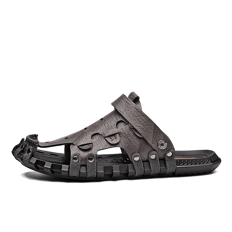 Men Microfiber Two-Ways Lightweight Slip Resistant Casual Sandals - MRSLM
