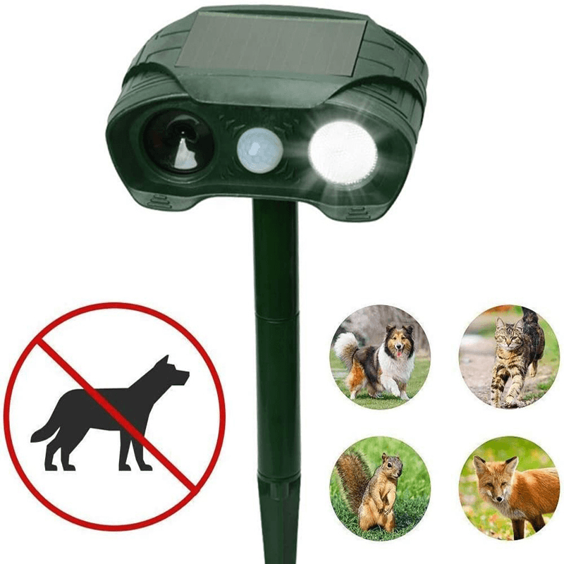 -505 Solar Ultrasonic Rat Repeller Animal Repeller Outdoor Garden Infrared Sensor Cats Dogs Foxes Rabbits Insects Repellent - MRSLM