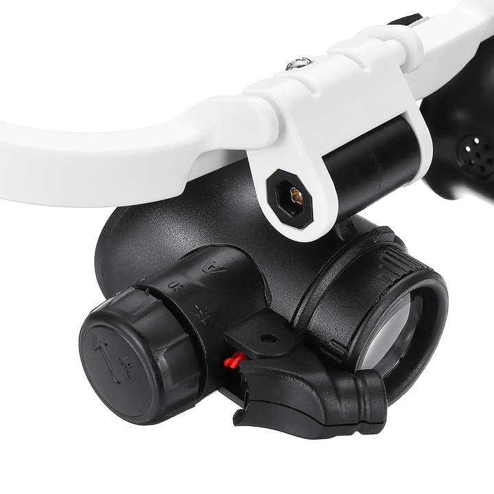 23X Binocular Eyepiece Magnifier Magnifying Glasses Jeweler Watch Repair Kit Adjustable LED Light - MRSLM