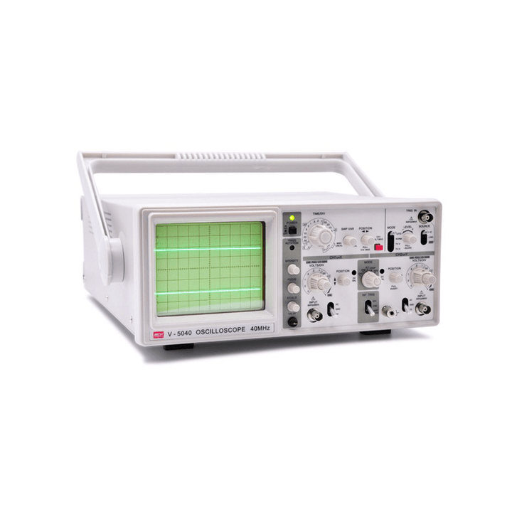 V-5040 Handheld Oscilloscope 40Mhz Analog Oscilloscope with 6" CRT 2 Channels 2 Tracing Dual Channel Analogue Oscilloscope - MRSLM