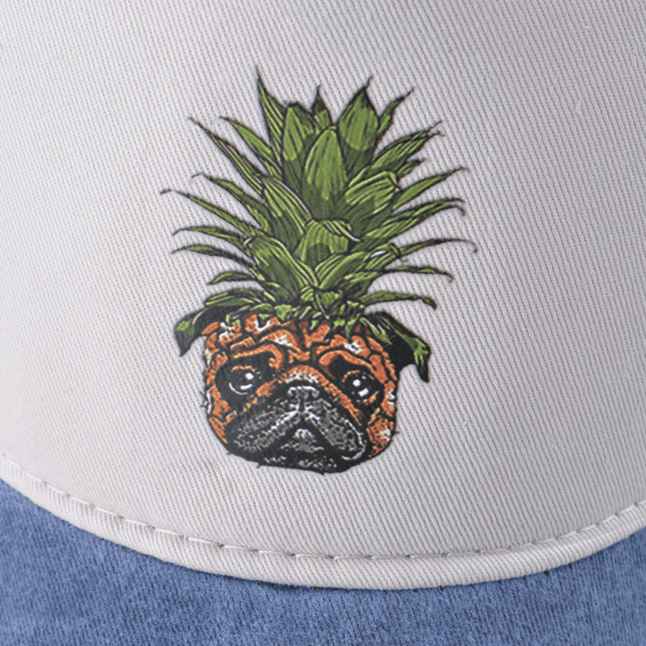 Unisex Pineapple Baseball Cap Washed Cap Studded Hip Hop Cap - MRSLM