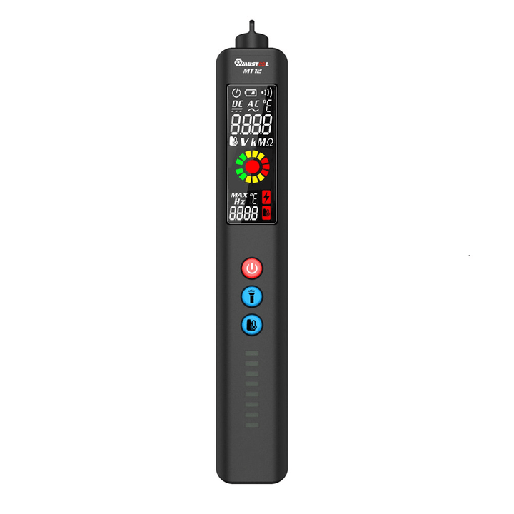 MUSTOOL MT12 Digital Multimeter + Thermometer + Voltage Detector 3 in 1 Ture-Rms Color LCD 3-Result Display -20°C~380°C Non-Contact Temperature Measurement Non-Contact Voltage Detector - MRSLM
