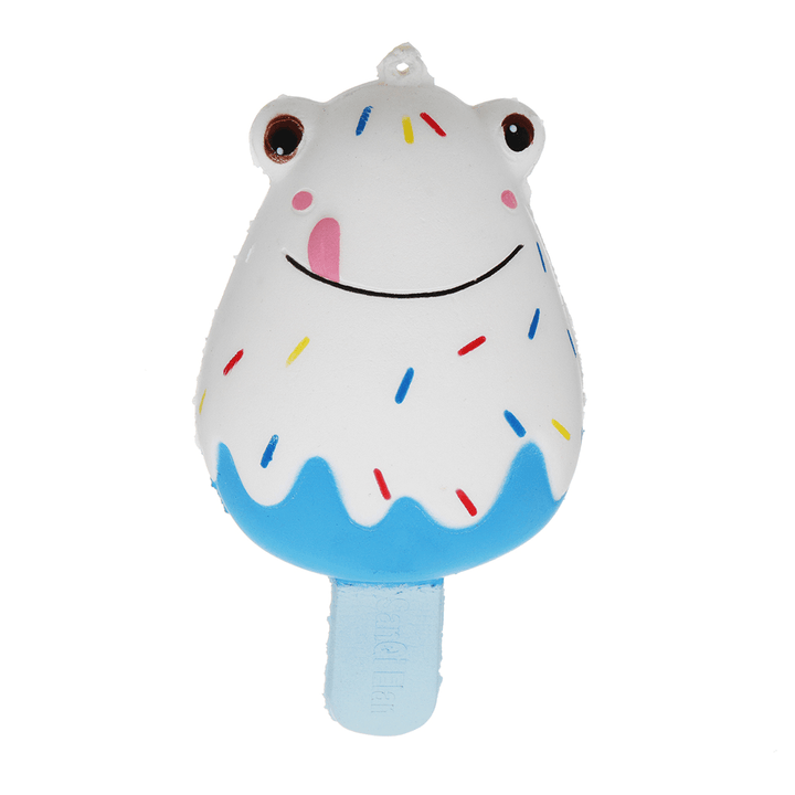 Sanqi Elan Frog Popsicle Ice-Lolly Squishy 12*6CM Licensed Slow Rising Soft Toy with Packaging - MRSLM