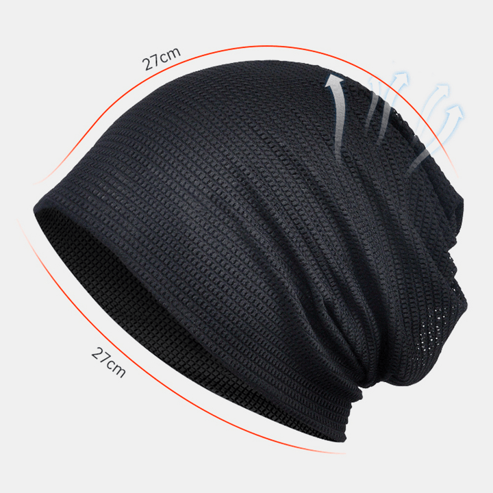 Unisex Multifunction Mesh Breathable Sweat-Absorbent Hip-Hop Sports Headband Scarf Beanie Hat - MRSLM
