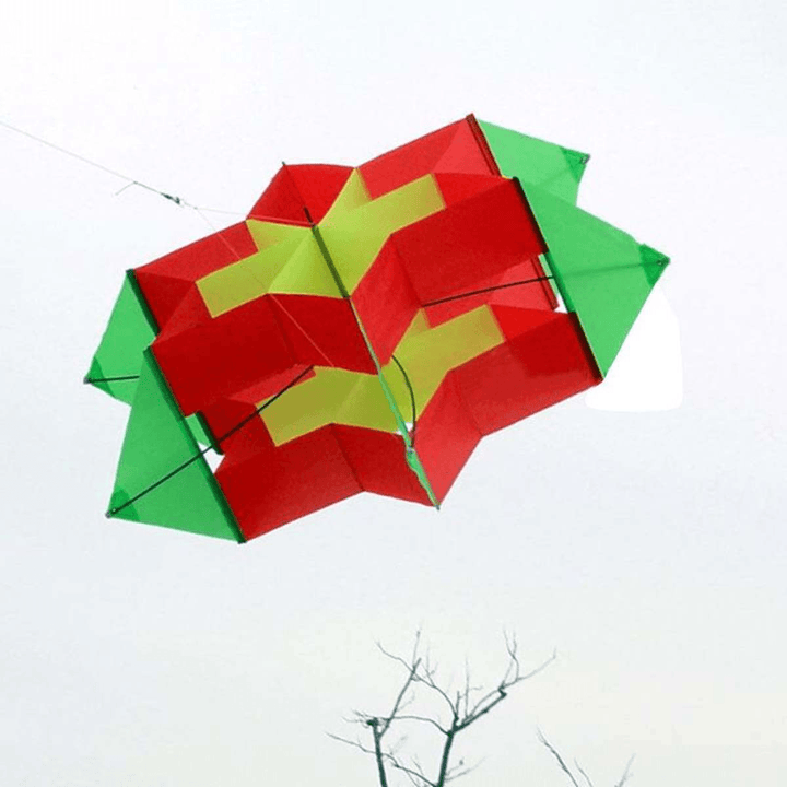 3D Colorful Hexagon Kite Single Line FRP Plum Flower Flying Kite Outdoor Sport Kids Adult Fun Toys - MRSLM
