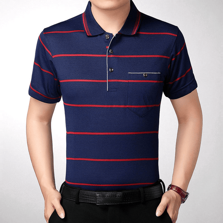 Striped Loose Golf Shirts - MRSLM