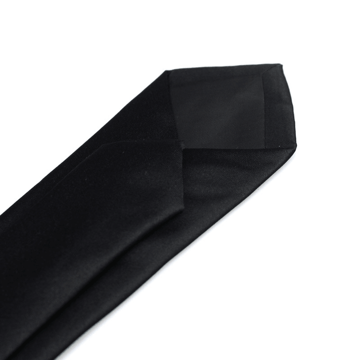 Casual Formal Wear Black Ultra-Narrow 6Cm Tie - MRSLM