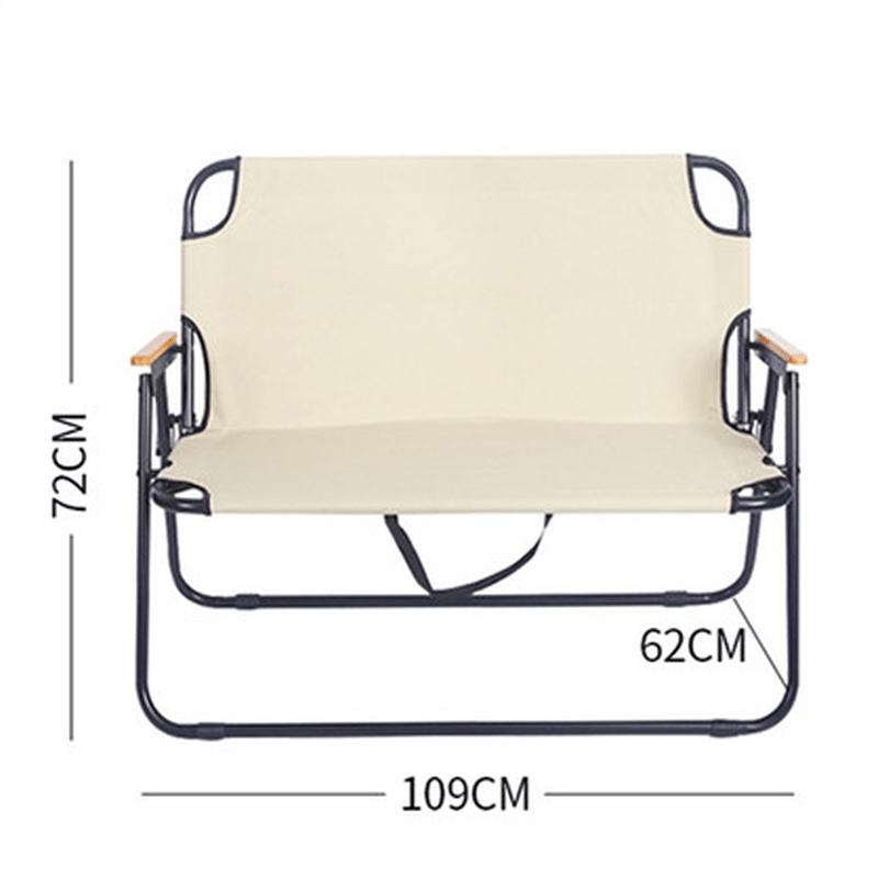 Double Folding Garden Chairs Lounge Patio Chairs Outdoor Yard Beach Lawn - MRSLM