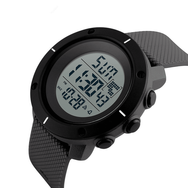 SKMEI 1213 Sport Men Watch 5ATM Waterproof Luminous Date Display Stopwatch Countdown Digital Watch - MRSLM