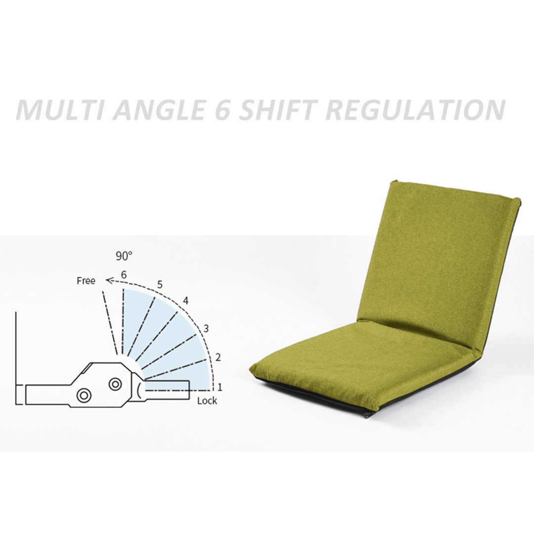 Adjustable 6-Position Folding Lazy Sofa Chair Floor Chair Seat Cushion Multiangle Home - MRSLM