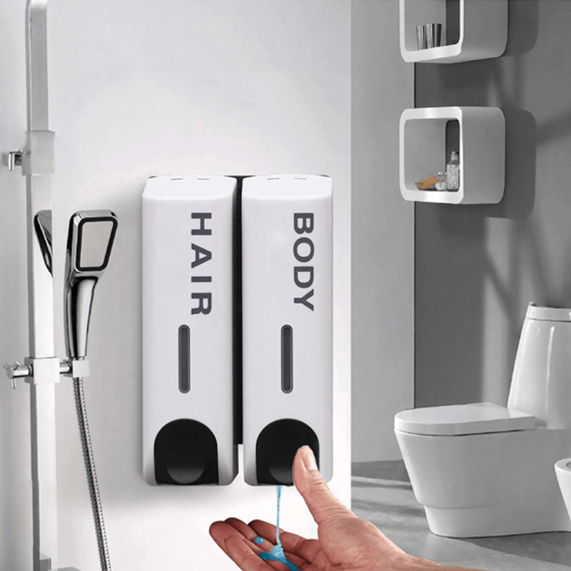 Wall Mounted Bathroom Shower Soap Dispenser Body Lotion Shampoo Liquid Soap - MRSLM