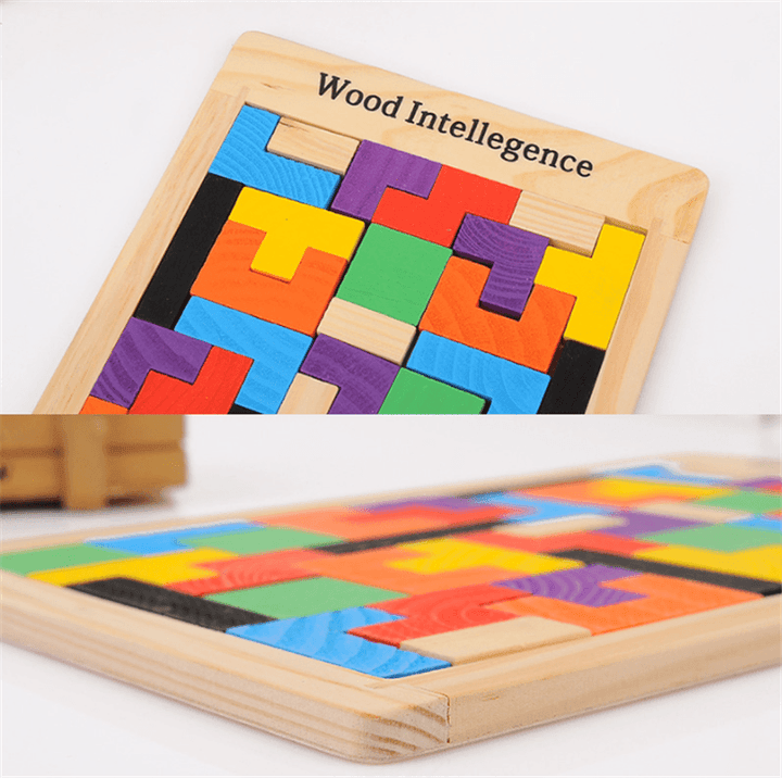 Variety Cube Puzzle Children'S Wooden Color - MRSLM
