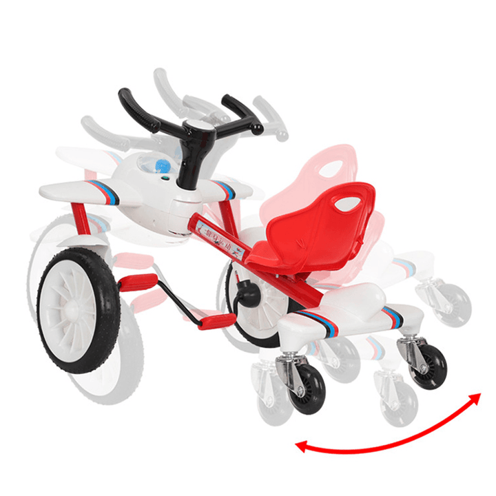 Children'S Tricycle Pedal Bike Light Music Anti-Rollover Anti-Skid Children'S Balance Bike Children'S Toy Gift - MRSLM