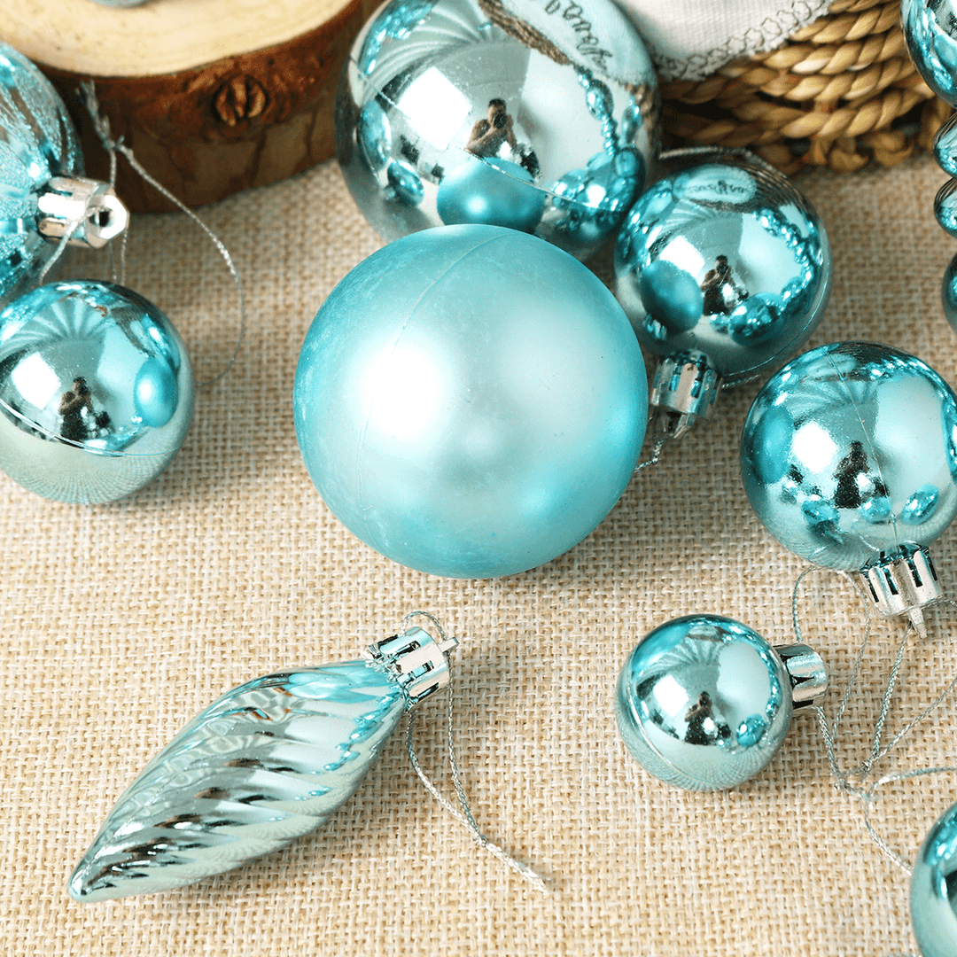 30 Pcs/Set Glitter Christmas Tree Ball Baubles Colorful for Xmas Party Home Garden Christmas Decoration Supplies - MRSLM