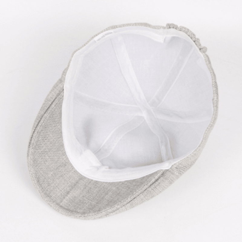 Mens Vintage Beret Hats Casual Solid Color Forward Caps - MRSLM