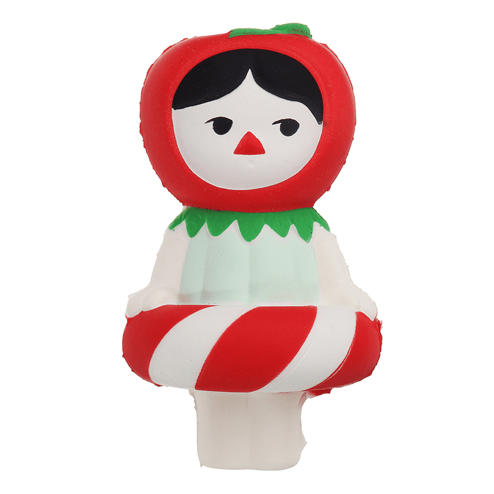 Christmas Gift Cherry Girl Squishy 13.5*8CM Slow Rising Soft Collection Gift Decor Toy with Packaging Collection - MRSLM