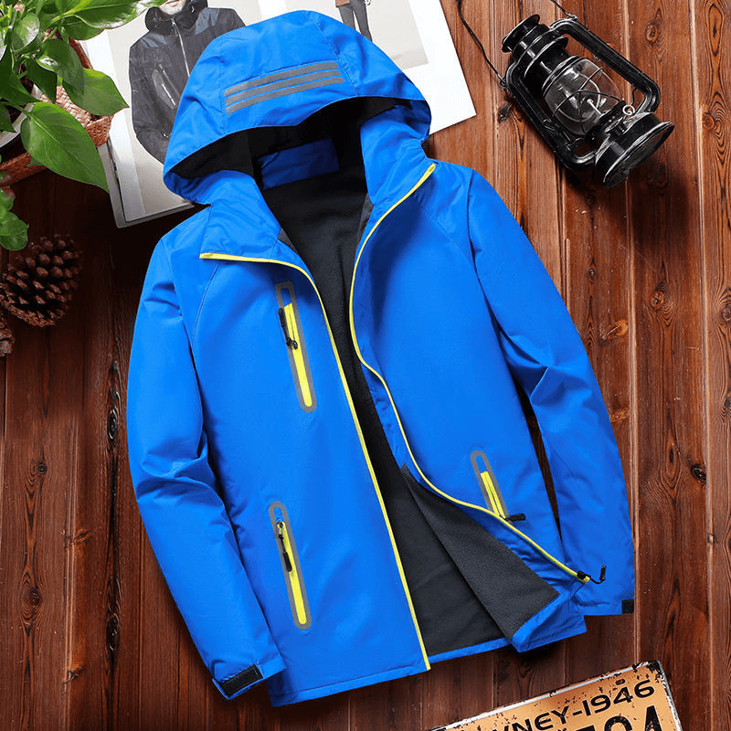 Men'S Loose Large Size Cotton-Padded Jacket Warm Hiking Jacket - MRSLM