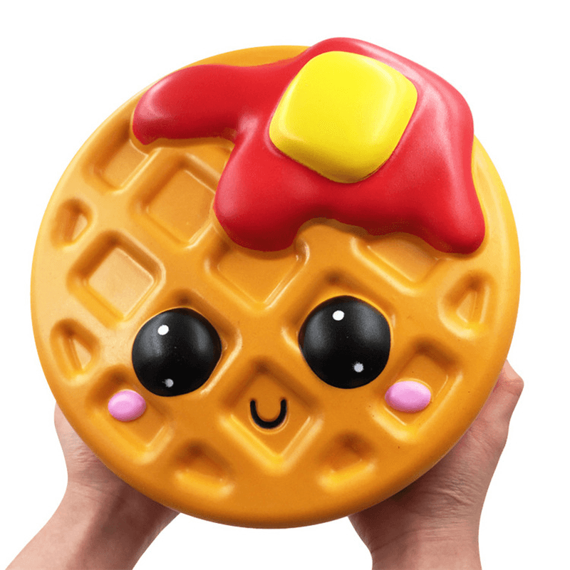 Giant Jumbo Squishy Bread Waffle Cake 24CM Cookies Slow Rising Soft Scented Toy - MRSLM