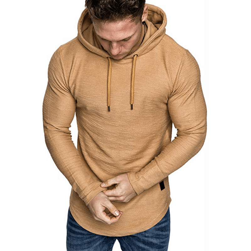 Men'S Hooded Sweater Long-Sleeved T-Shirt Men - MRSLM