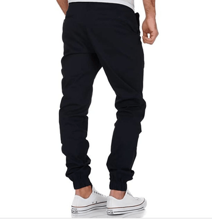 Tethered Elastic Sports Workwear Men'S Casual Trousers - MRSLM