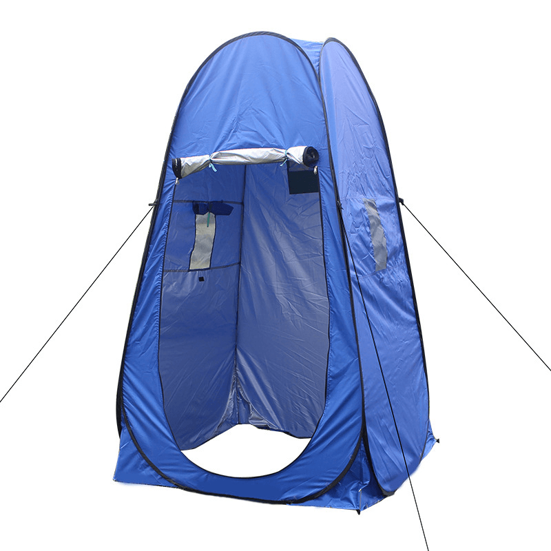Polyester Privacy Shower Tent Camping Tent Waterproof Uv-Proof Sun Shelter Beach Tent Canopy with Two Window - MRSLM