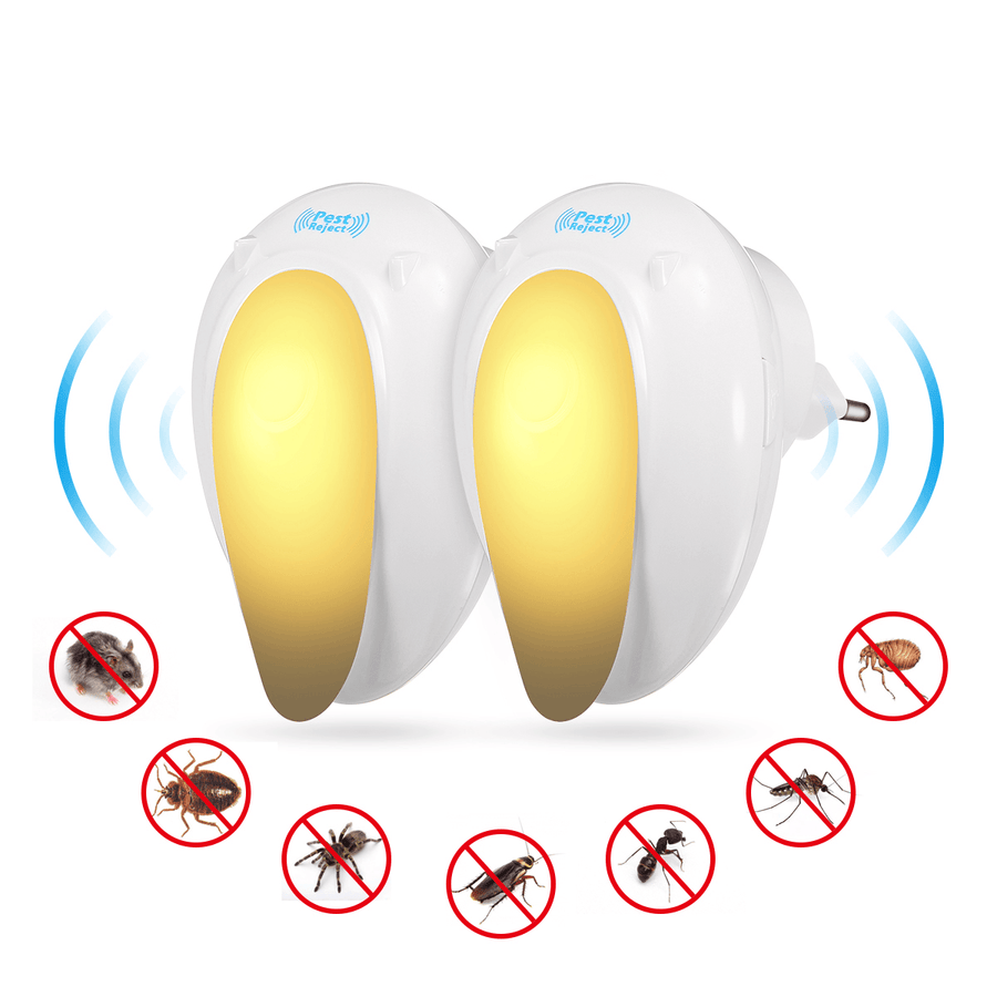 Electronic Ultrasonic Mosquito Killer Repellent Rat Cockcroach Ant Bug Insect Mice Pests Control - MRSLM