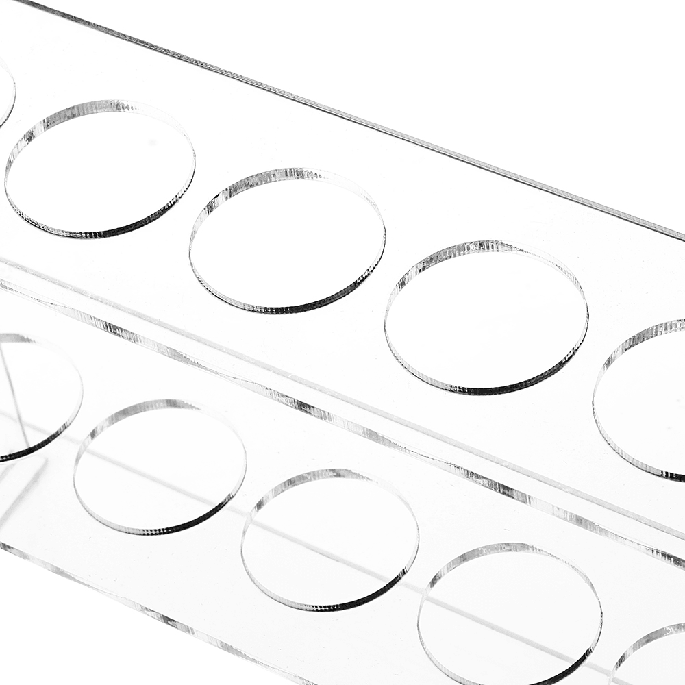 50Ml*12-Holes Plexiglass Organic Glass Test Colorimetric Single Row Tube Rack Holder - MRSLM