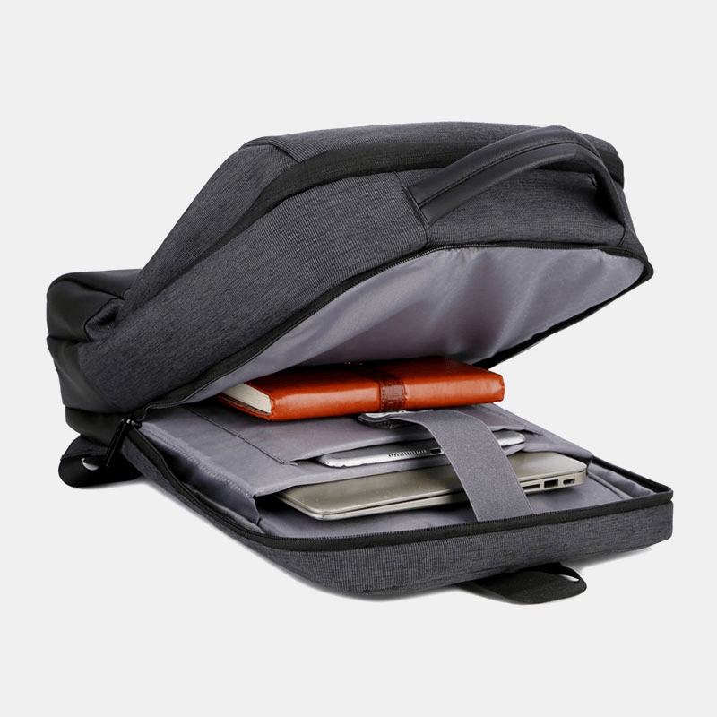 Men Oxford 15.6 Inch Laptop USB Charging Anti-Theft Business Laptop Bag Backpack - MRSLM