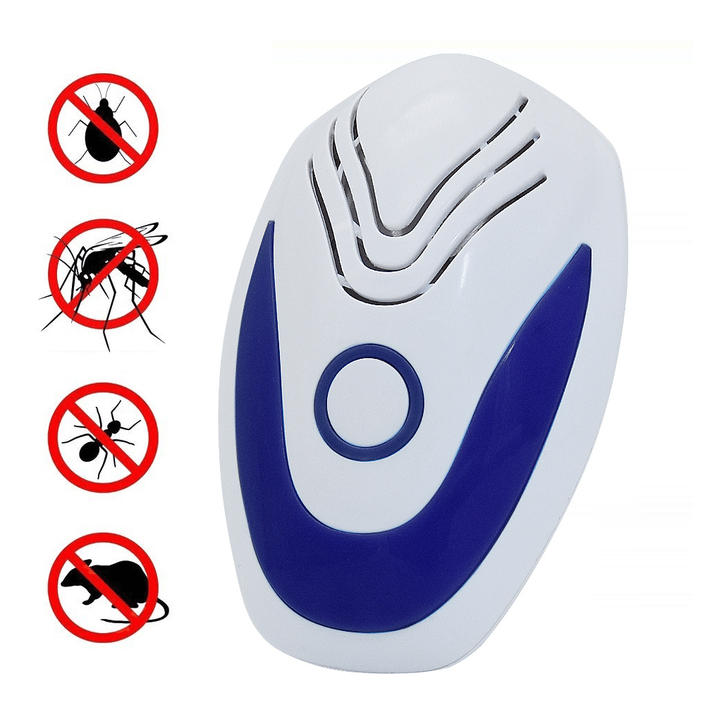 3 in 1 Electronic Plug-In Insect Repellent Ultrasonic Mosquito Rat Spider Mouse Ant Cockroach Pest Trap Killer - MRSLM