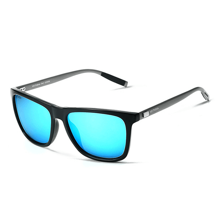 Men Vintage UV400 Polarized Sunglasses Square Frame Outdooors Driving Glasses - MRSLM