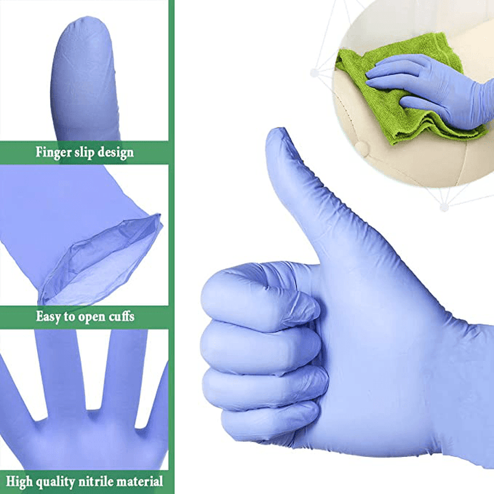 Slimerence 100*Pcs Disposable Nitrile BBQ Gloves Waterproof Glove - MRSLM