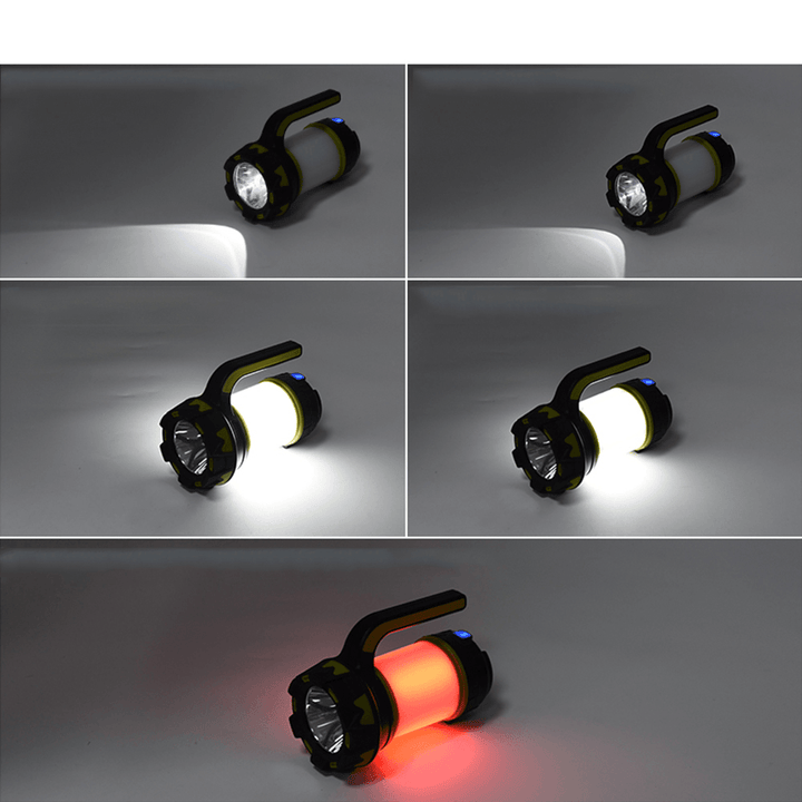1500Mah Flashlight Strong Searchlight Rechargeable Spotlight Super Bright Handheld Spotlight LED Torch Outdoor Camping Mountaineering Fishing - MRSLM