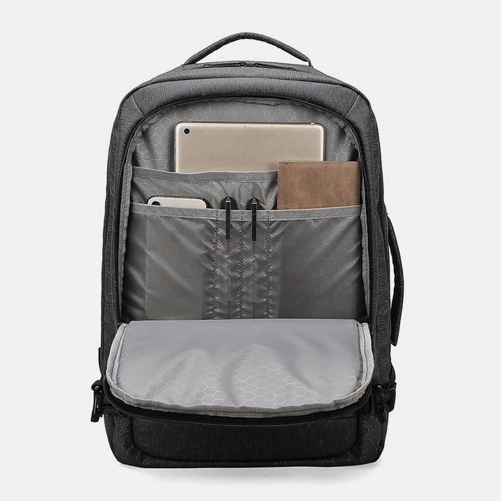 Men 15.6 Inch USB Charging Waterproof Business Laptop Bag Backpack - MRSLM