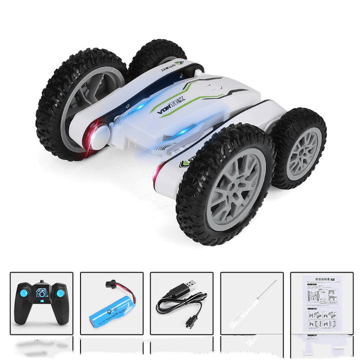 Remote Control Car Toy Butterfly Car Rollover Double-Sided Car with Light - MRSLM