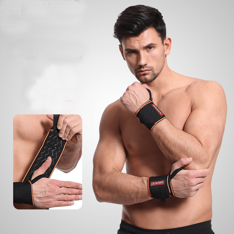 AOLIKES 1Pair Non-Slip Breathable Winding Sports Bracers Bandage anti Fatigue Compression Wrist Guard Support Fitness Protective Gear - MRSLM
