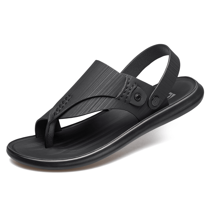 Men Microfiber Soft Non Slip Two Ways Cliped Casual Beach Sandals - MRSLM