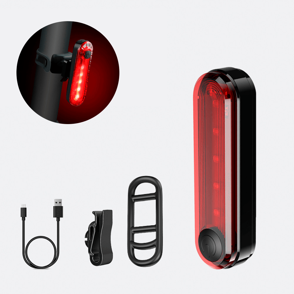 XANES® Bike Taillight Portable Super Bright 4 Modes USB Rechargeable Safety Warning Rear Light for MTB Road Bicycle - MRSLM