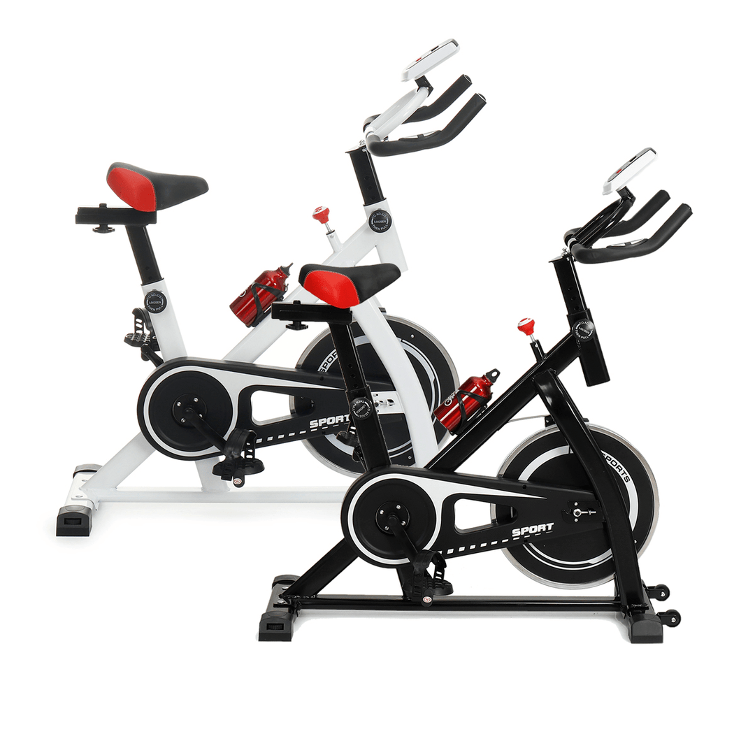 Exercise Bike Cardio Workout LCD Display Ultra-Quiet Slimming Flywheel Dynamic Bicycle Gym Home Sport Equipment Max Load 120Kg - MRSLM