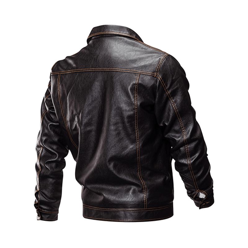 Casual Thicken Moto Leather Jacket - MRSLM