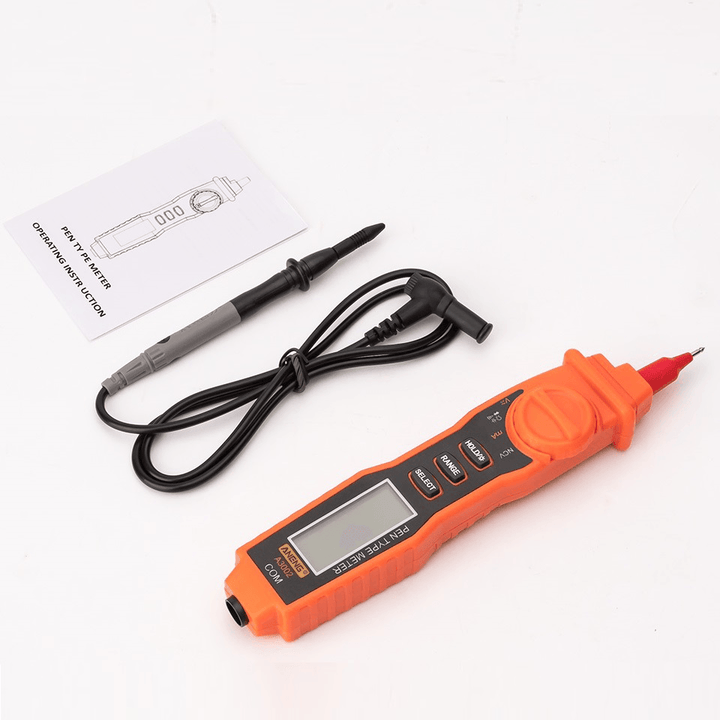 ANENG A3002 Digital Multimeter Pen Type 4000 Counts with Non Contact AC/DC Voltage Resistance Diode Continuity Tester Tool - MRSLM
